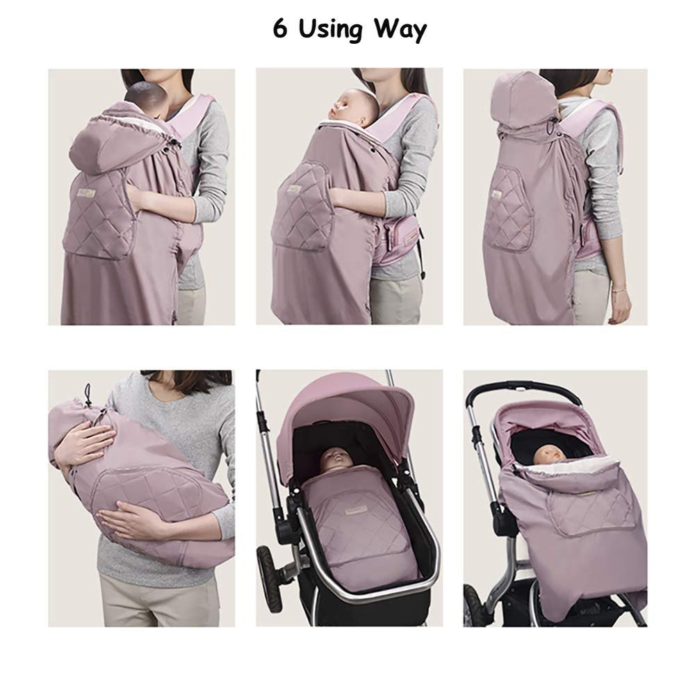 bebamour winter cover stroller-use—can double as a thick stroller blanket