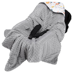 Bebamour-winter-swaddle-hood warmth during outdoor outings