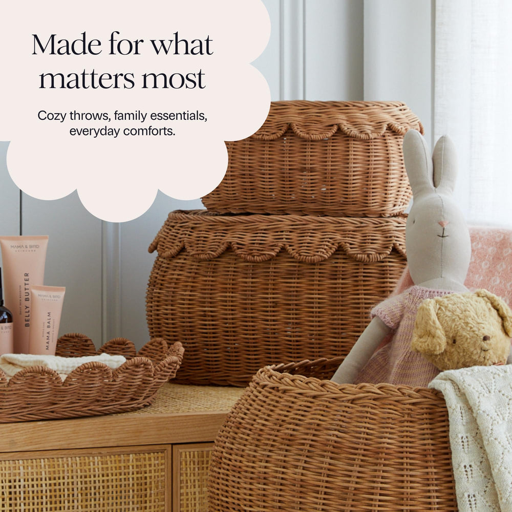 Bebe Bask Fauna nursery storage helps keep baby essentials organized and accessible