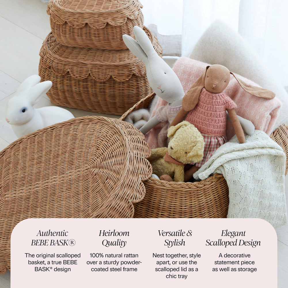 Bebe Bask Fauna small basket with lid stores toys and keeps nurseries neat
