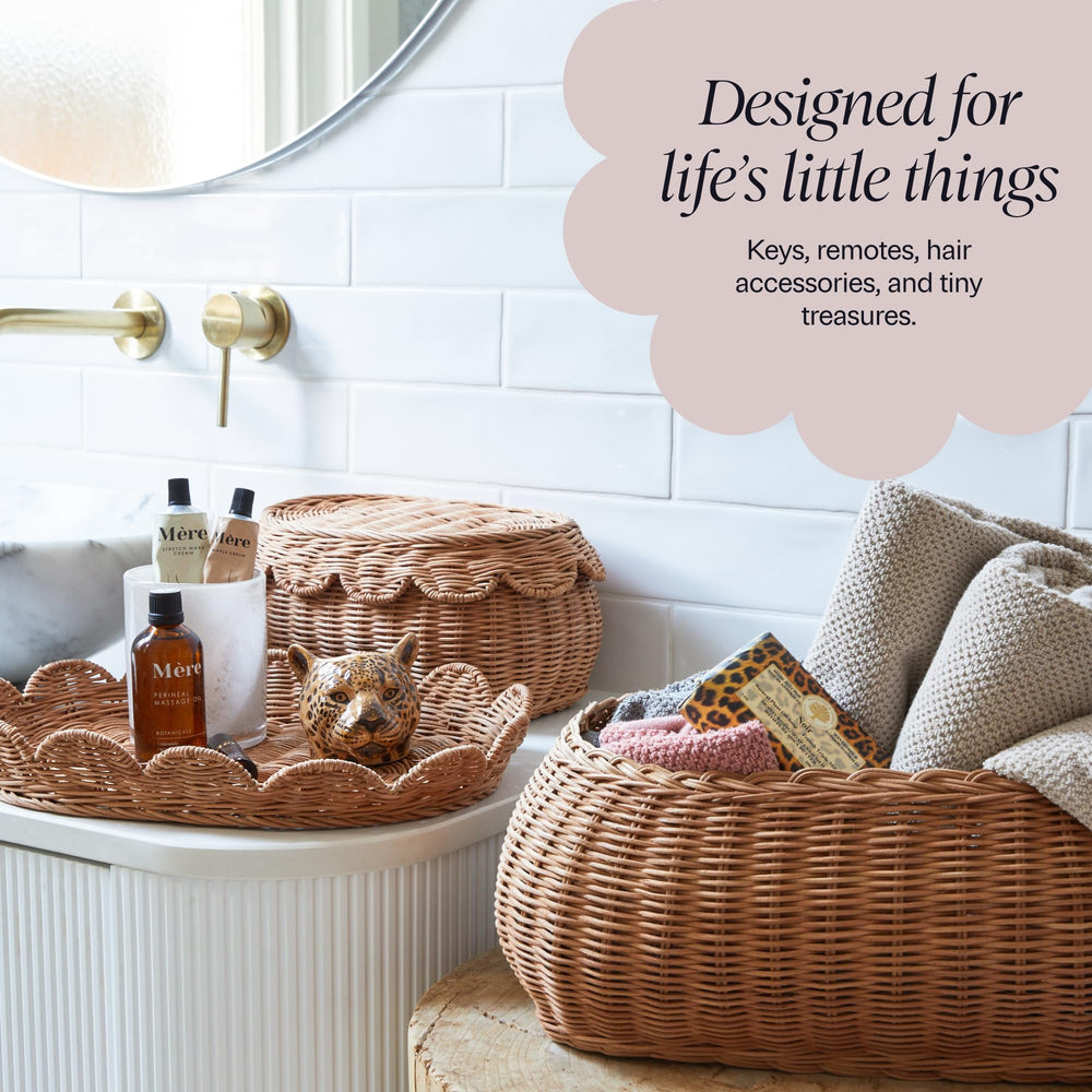 BEBE BASK Flora basket organizes kids toys for tidy play spaces.