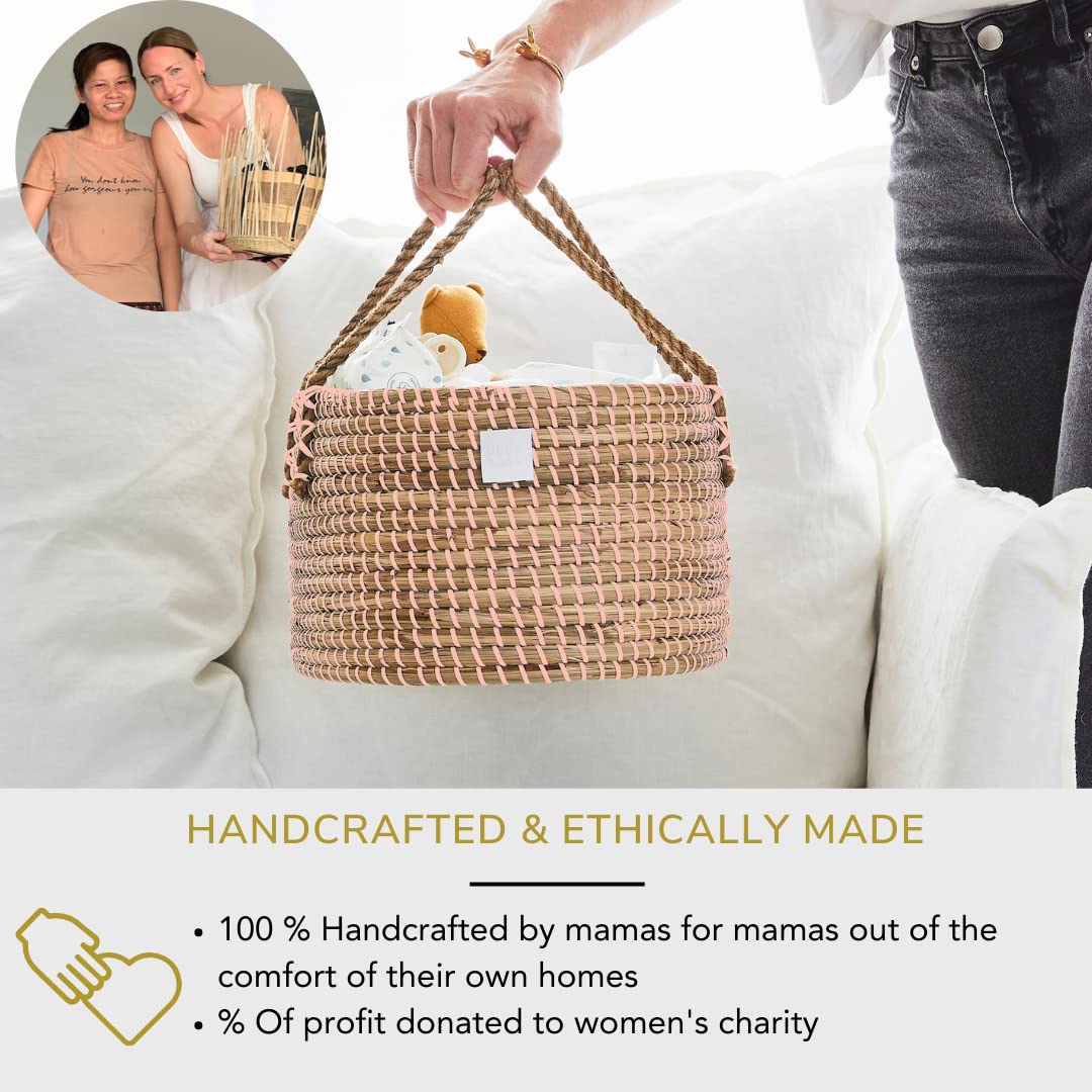 Bebe Bask Lily Blush handles enable easy carry between rooms.