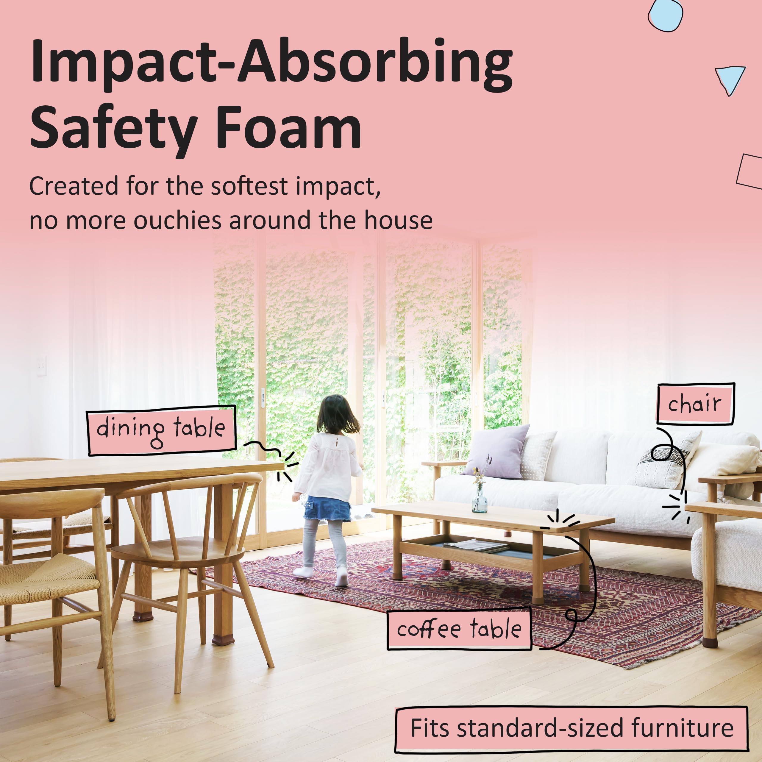 Bebe Earth corner guard used around sofa for kids' play
