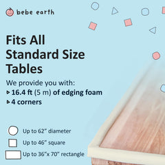 Bébé Earth coffee brown corner protectors shield sharp corners softly.