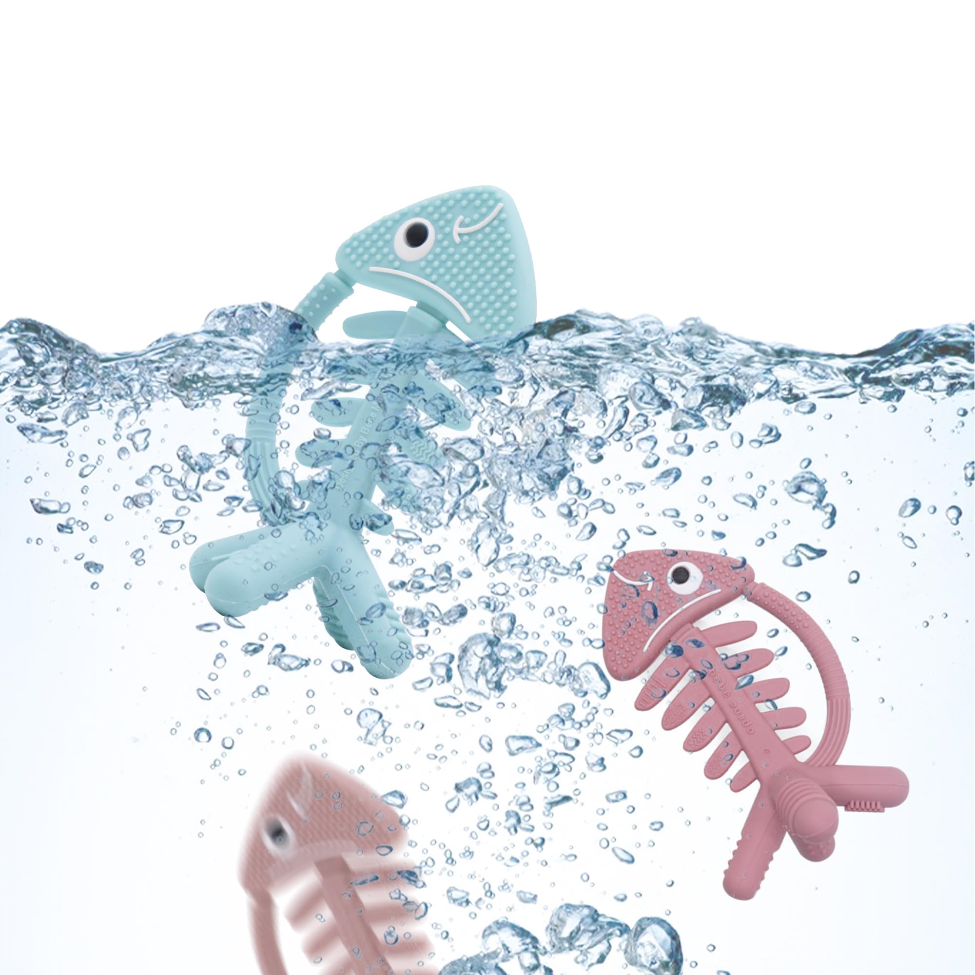 Bebe Mondo 3in1 3D fish soft toy pink captivating baby attention