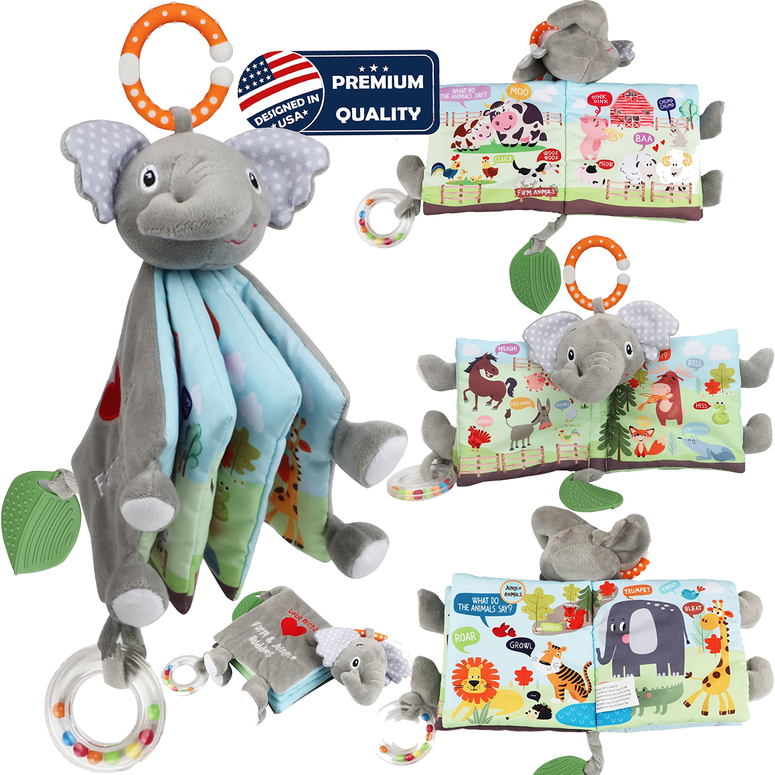 Bebe Mondo Elephant Touch and Feel Book cover invites tactile exploration.