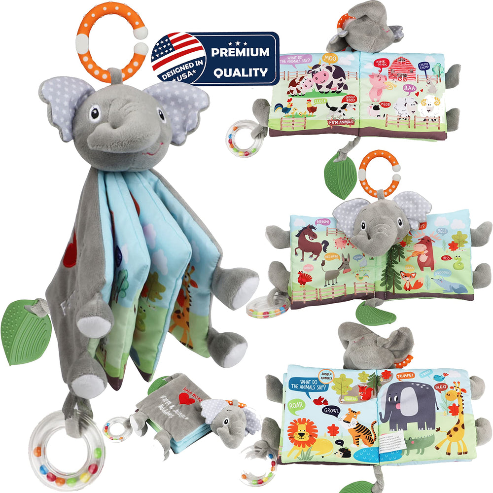 Bebe Mondo Elephant Touch and Feel Book cover invites tactile exploration.