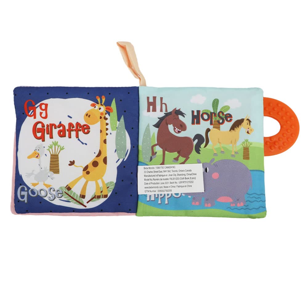 Bebe Mondo gift-set for baby showers with soft fabric books.