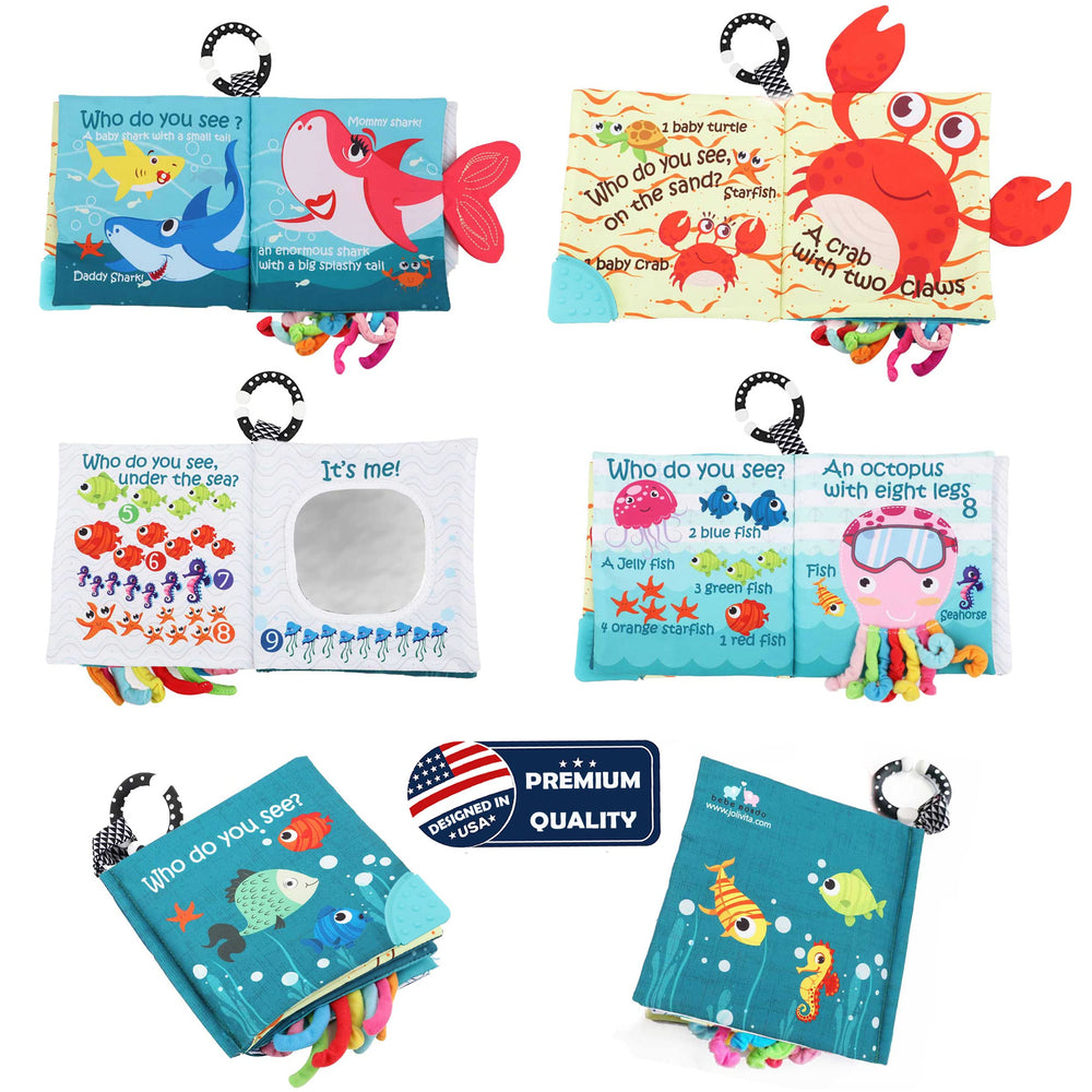 Bebe Mondo ocean book flaps invite early learning through interactive pages.