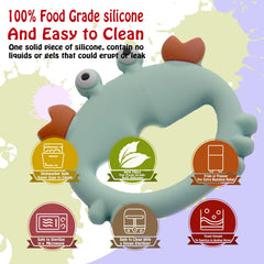 Bebe Mondo teething toy crab soft silicone for safe chewing and teething relief.