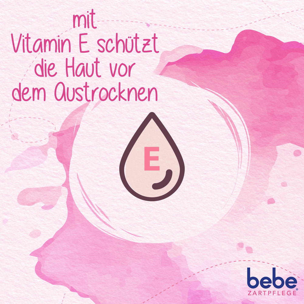 Bebe Zartcreme packaging label highlighting German-made care