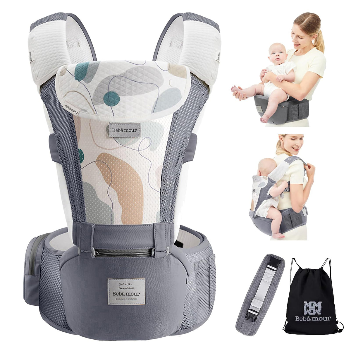bebear bebamour baby carrier front carry highlights ergonomic support for newborn comfort
