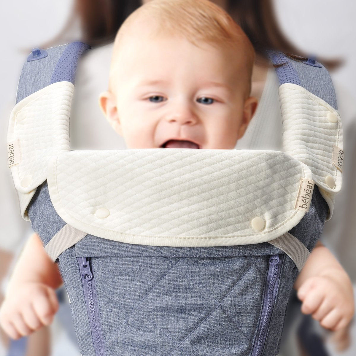 bebamour teething pad close-up shows plush weave and texture.