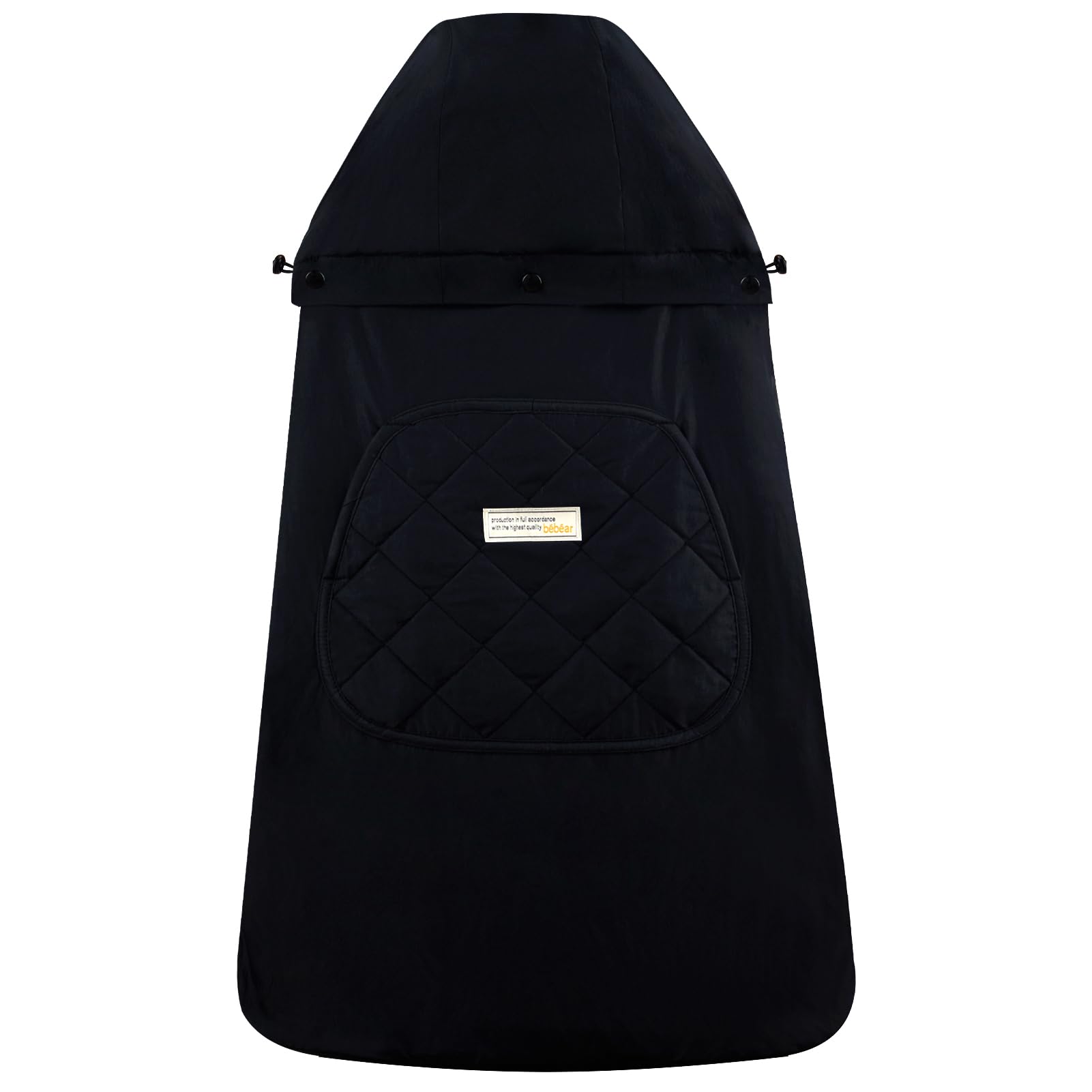 bebear bebamour winter cover back view highlights warmth and easy attachment