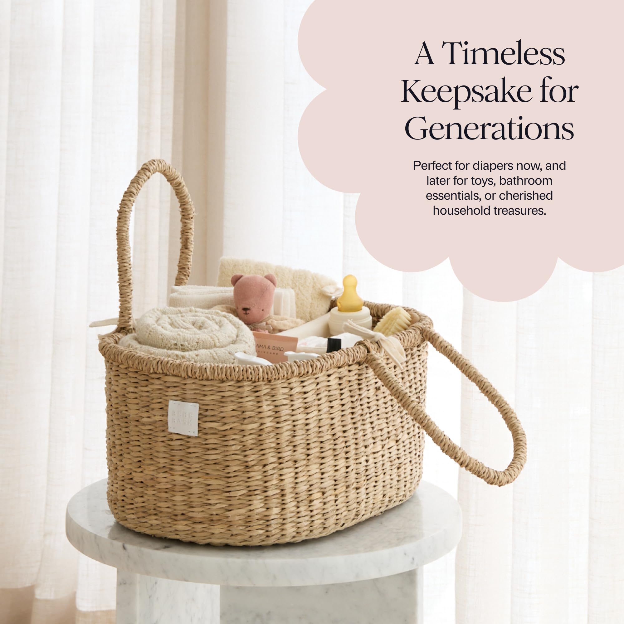 BEBE BASK handcrafted by mamas supports sustainable income and craftsmanship.