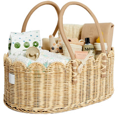 BEBE BASK Poppy diaper caddy front view for stylish nursery organization