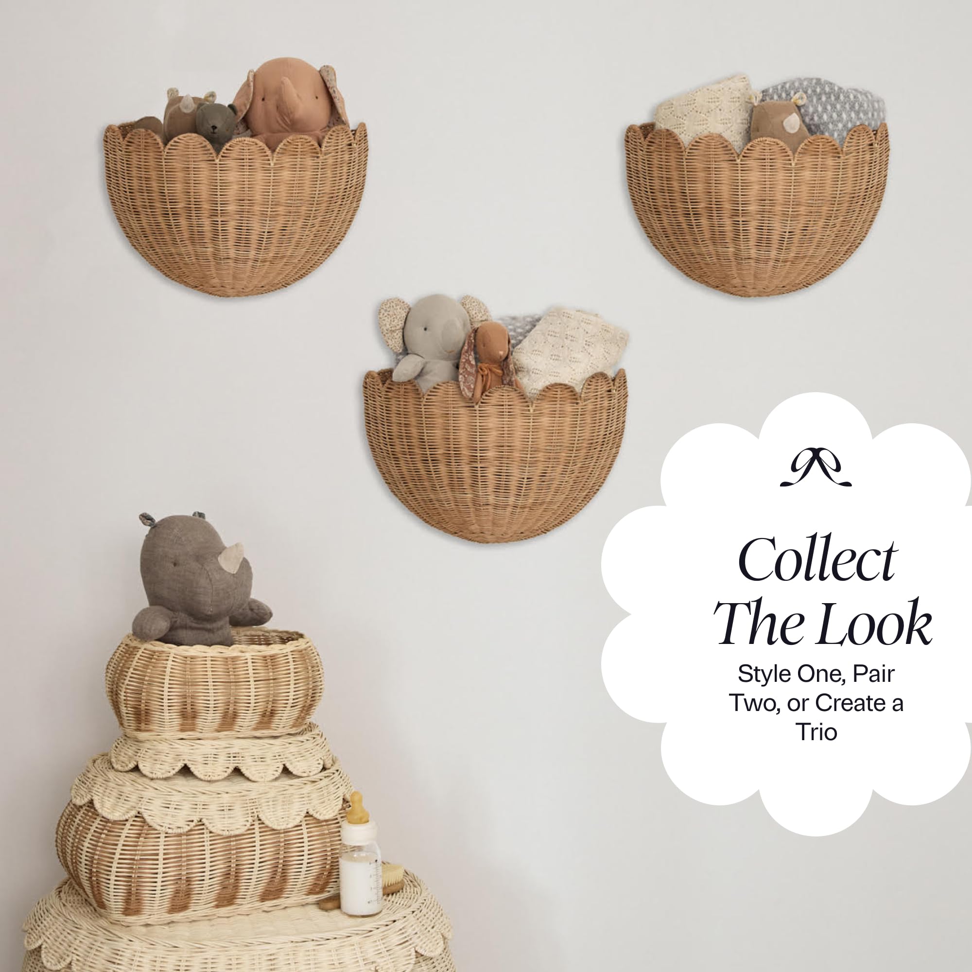 BEBE BASK bathroom wall decor with simple toiletries display.