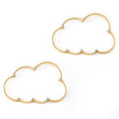 BEBE BASK wicker cloud decor set 2 front view ideal for nursery styling.