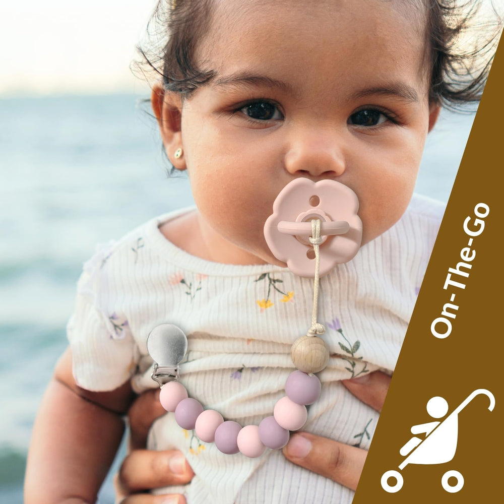 BebeBiu silicone beads provide soft-touch feel for baby-friendly appeal.