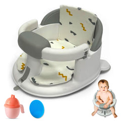 BEBECAN non-slip bath seat backrest provides stable support for sitting up safely.