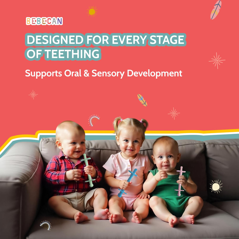 Bebecan brushes aid deep cleaning to keep teething tubes hygienic.