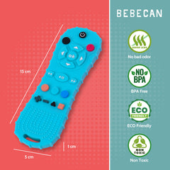 BEBECAN remote teething toy dishwasher-safe and easy to clean