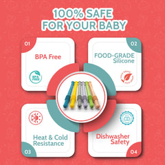 BEBECAN Teething Sticks easy-grip design helps tiny hands hold steadily.