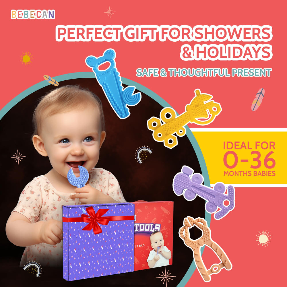 BEBECAN BPA-free silicone ensures safe chewing