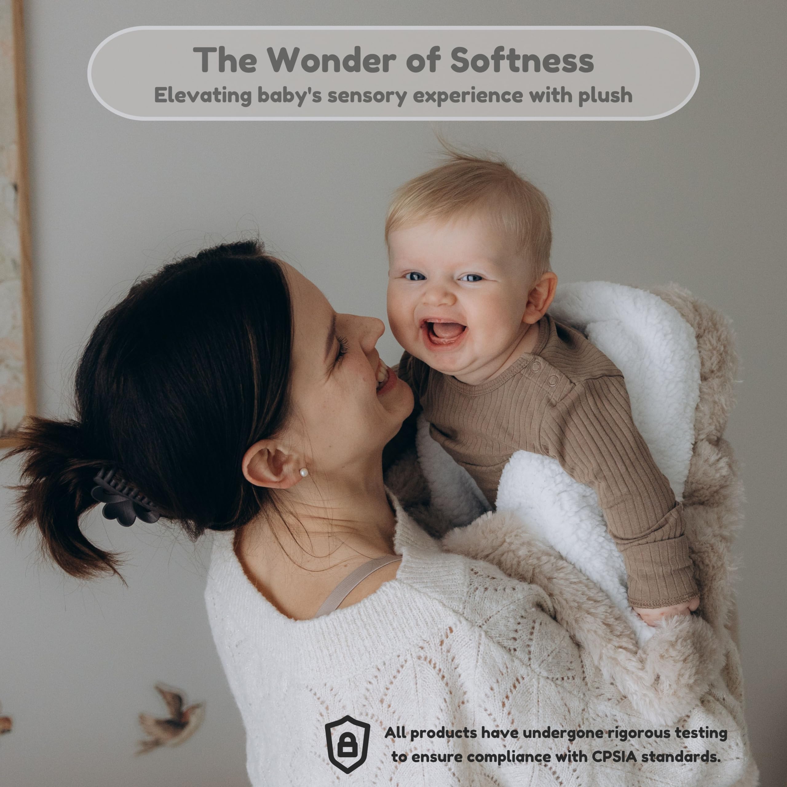 Bebeezoo warm swaddle blanket easy care with machine-washable fabric keeps softness after washes