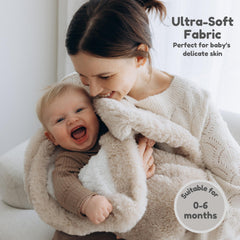 Bebeezoo warm swaddle blanket ideal for stroller outings keeping baby snug on the go