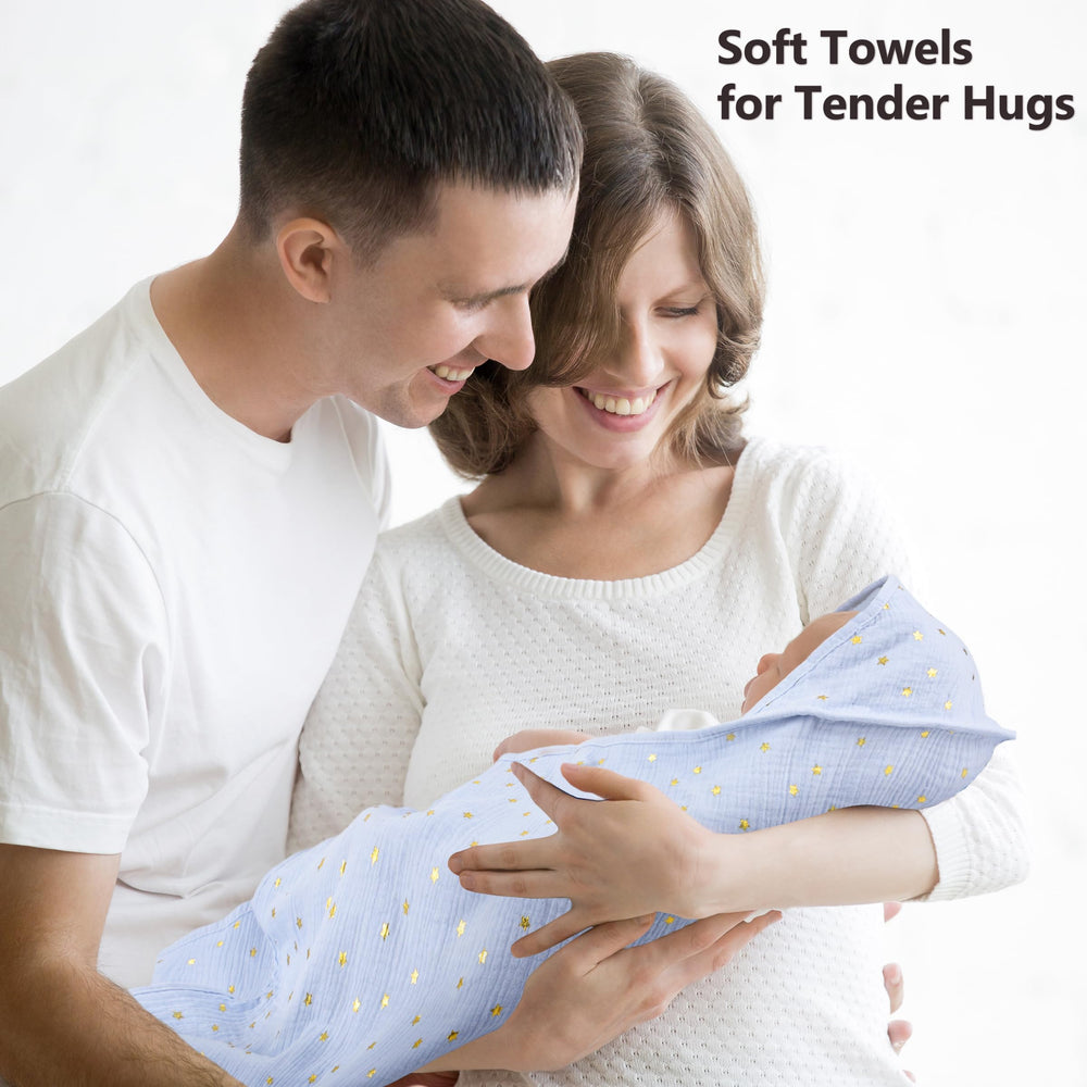 BEBE FAVOUR star-print towel doubles as a soft play mat for tummy time.