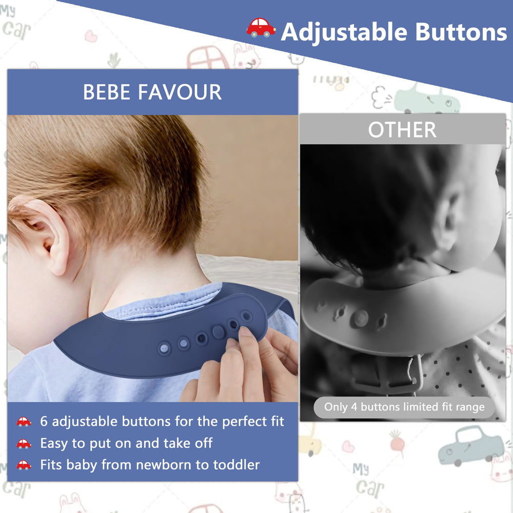BEBE FAVOUR leak-proof pocket catches drips, protecting clothing