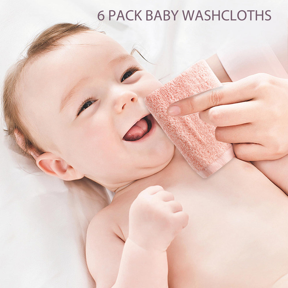 BEBE FAVOUR washcloths provide gentle face cleaning for sensitive baby skin.