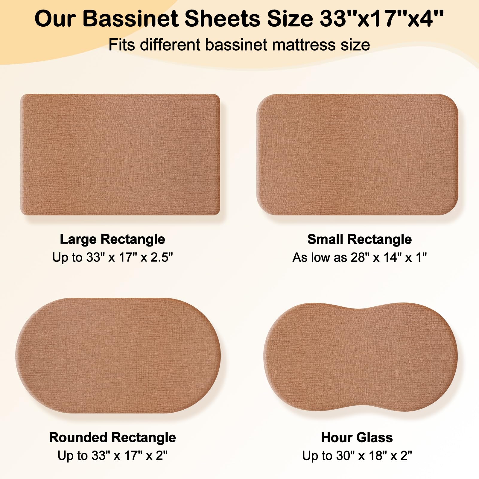 BeBeJoJo two-pack bassinet sheets provide pattern variety for nursery decor.