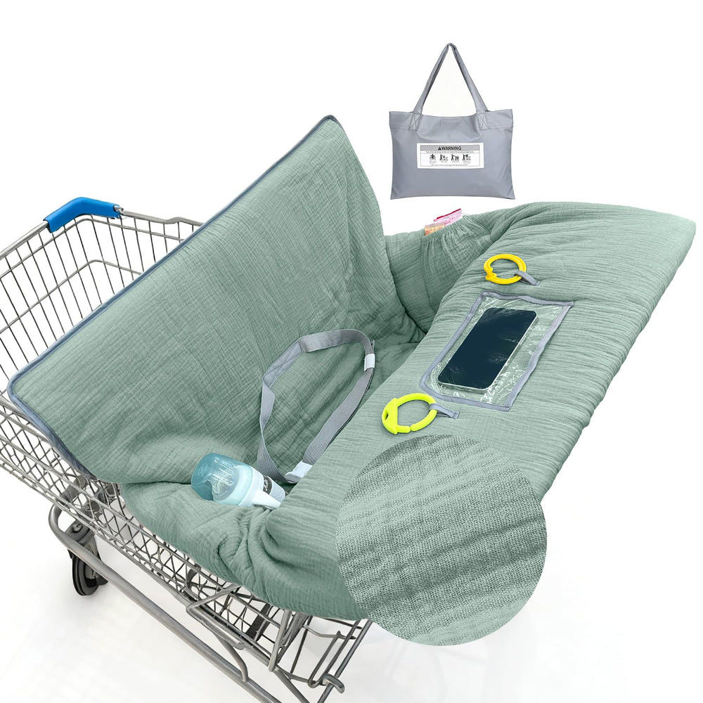 BeBeJoJo muslin cart cover front view with breathable comfort for baby