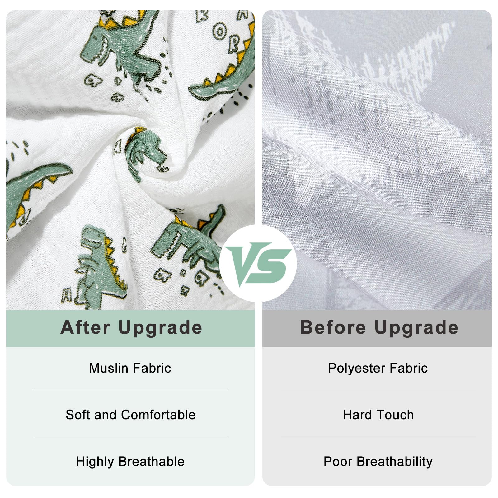 BeBeJoJo Muslin Shopping Cart Cover provides 360-degree protection for a cleaner shopping environment.