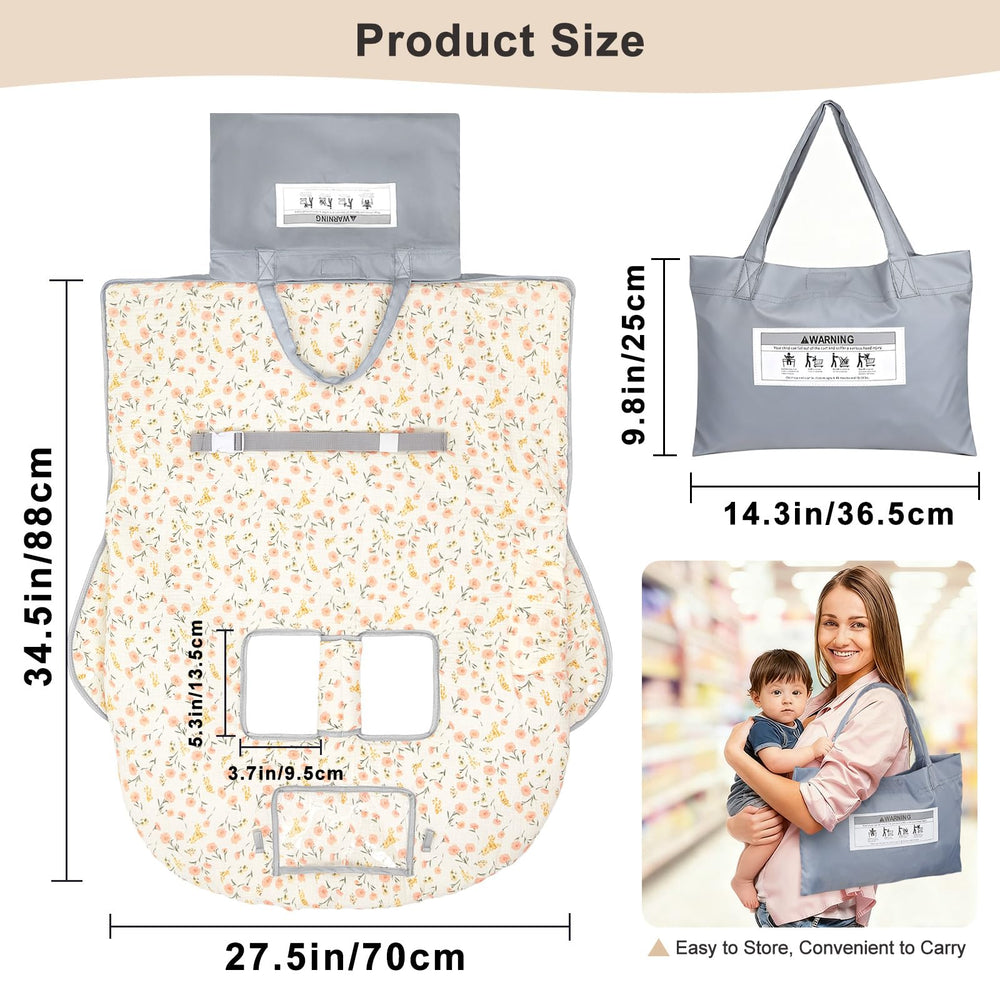 BeBeJoJo machine-washable cover easily cleans after trips.