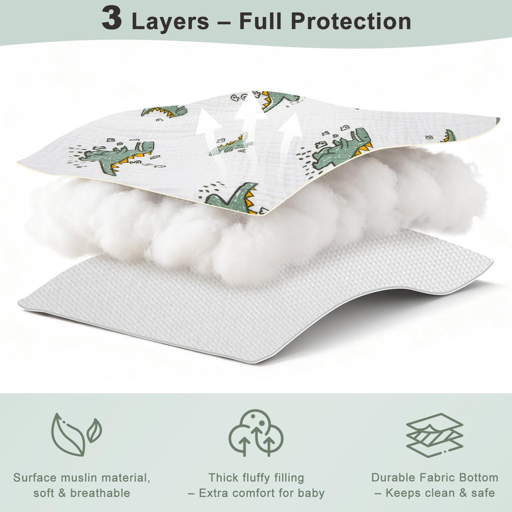 BeBeJoJo Muslin Shopping Cart Cover includes storage pocket for phones and small items.