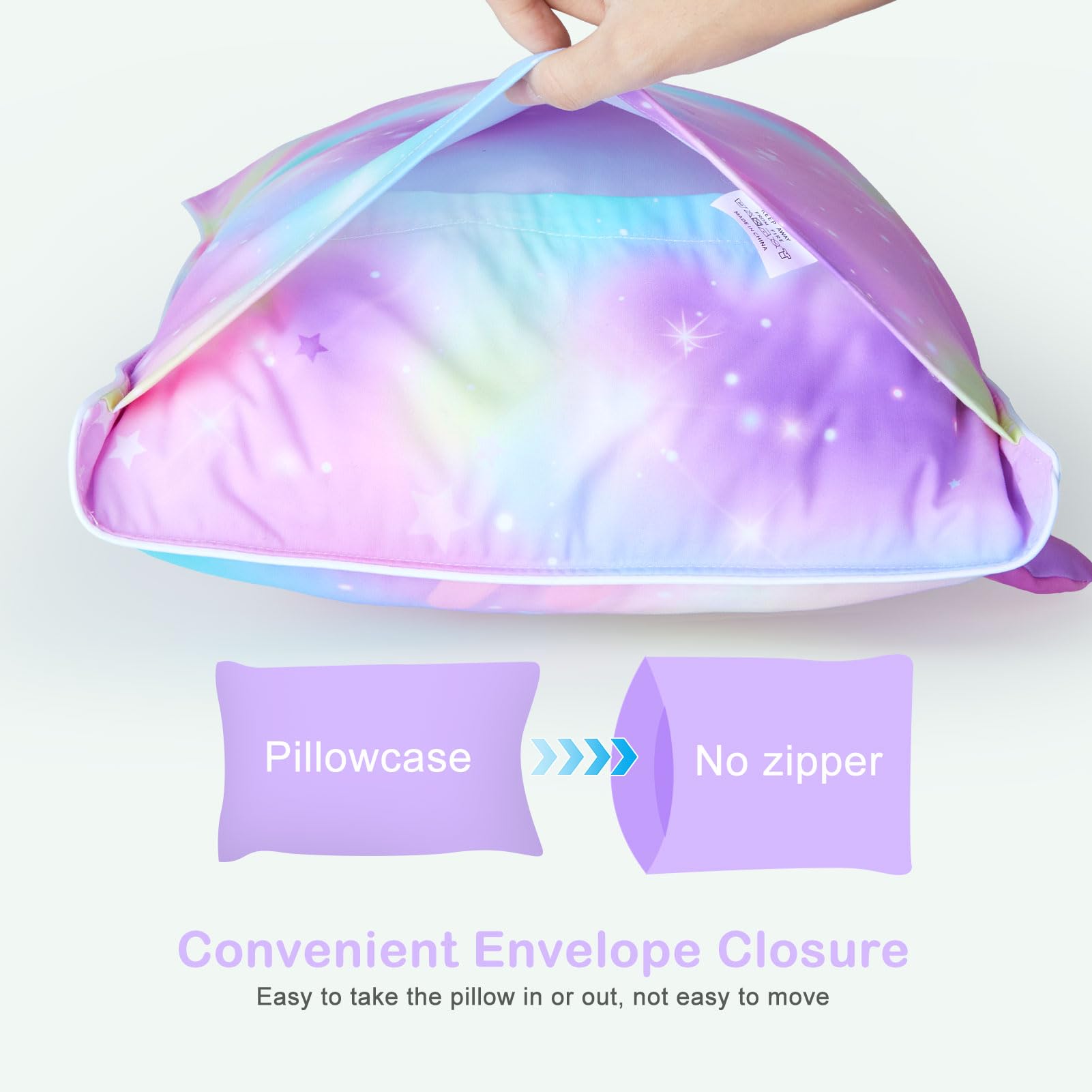 BeBeJoJo pillowcase envelope closure—secure fit during restless naps