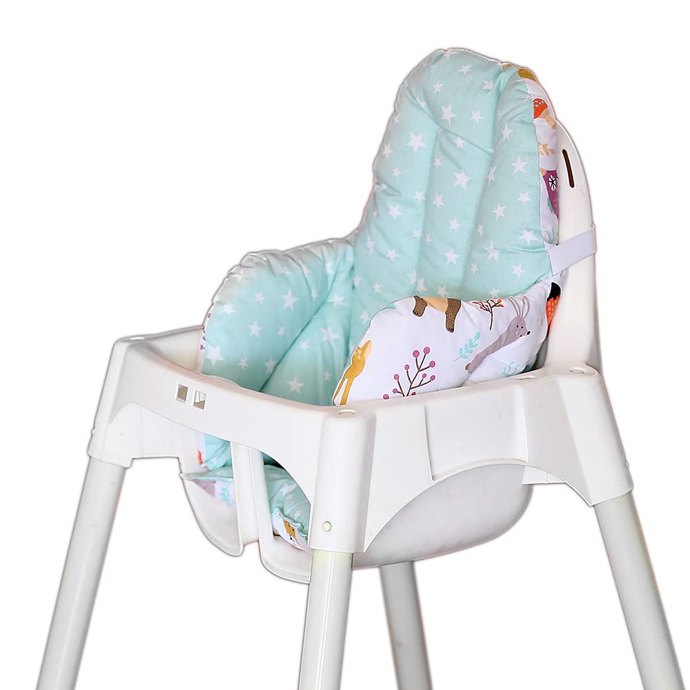 Bebek Ozel cushion double-sided pattern keeps baby engaged at mealtimes.