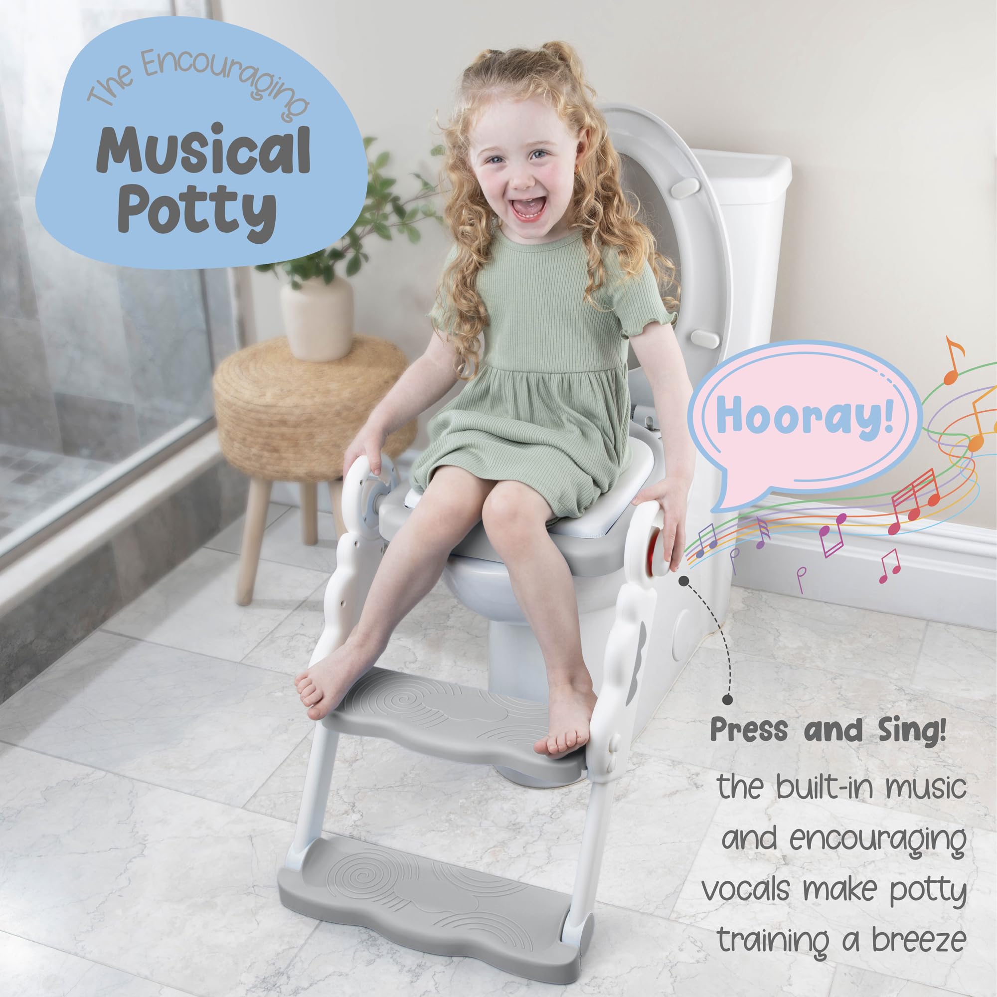 bebeleh gray step stool with anti-slip design supports confident climbs