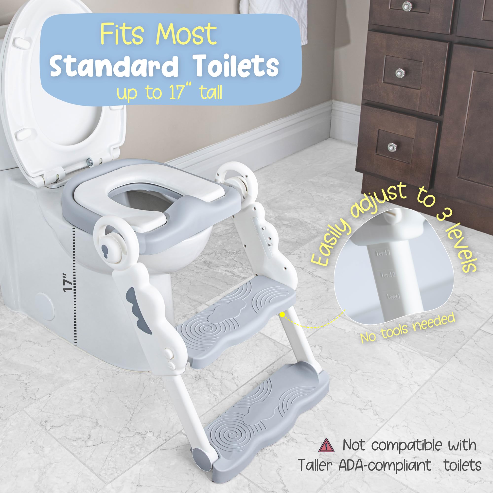bebeleh gray folding-ladder demonstrates portable storage