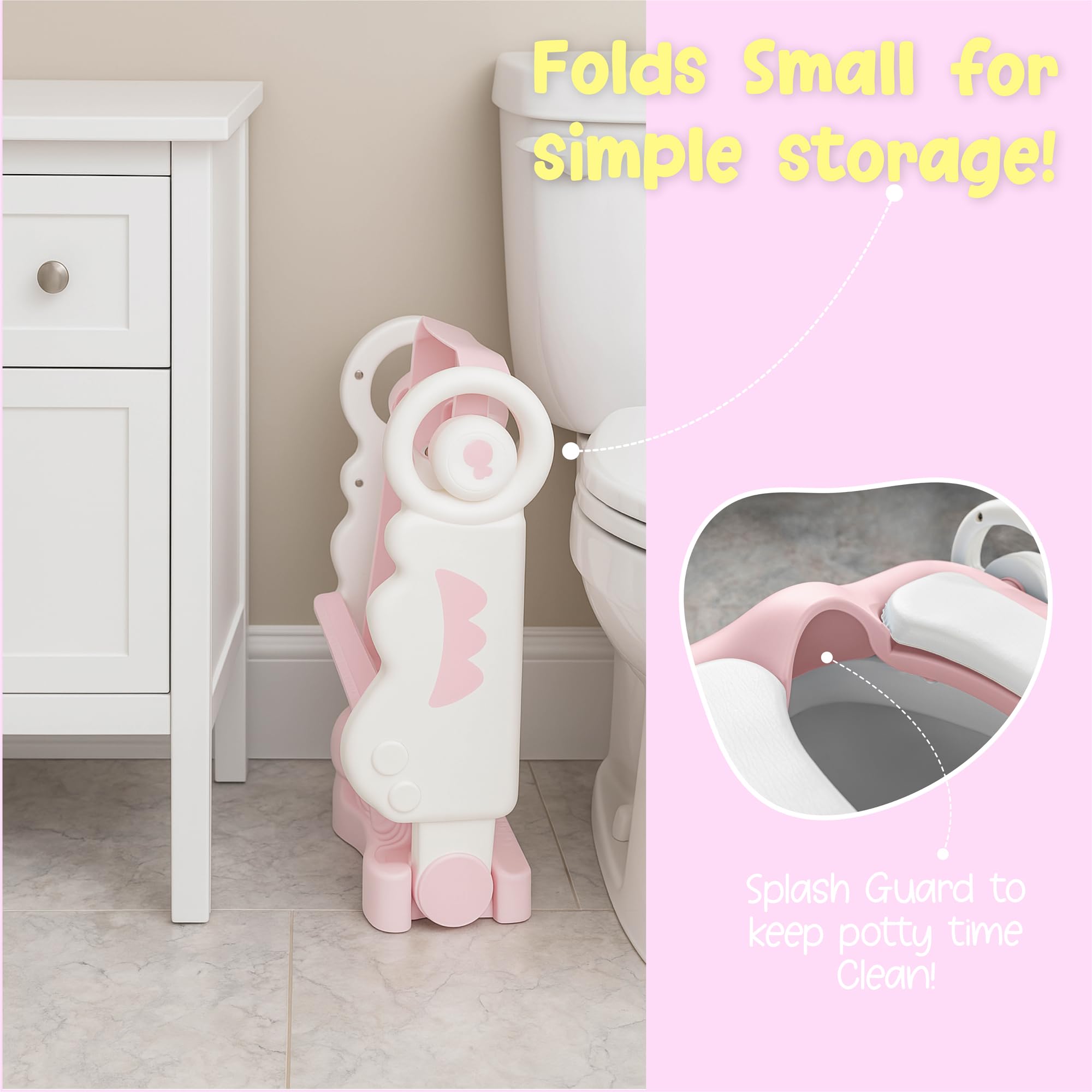 bebeleh potty seat splash guard helps keep mess contained during training.