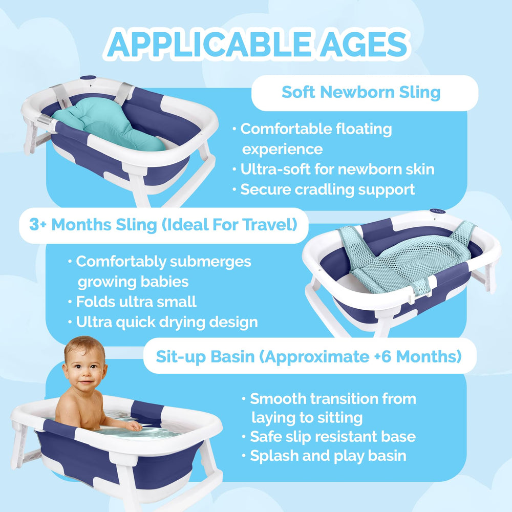 BEBELEH soft cotton cushion provides gentle bath comfort.