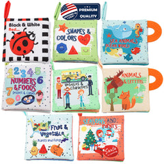 Bebe Mondo crinkle book front cover with bright colors supports early visual attention.