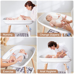 Beberoad Love changing table storage shelves hold diapers and towels