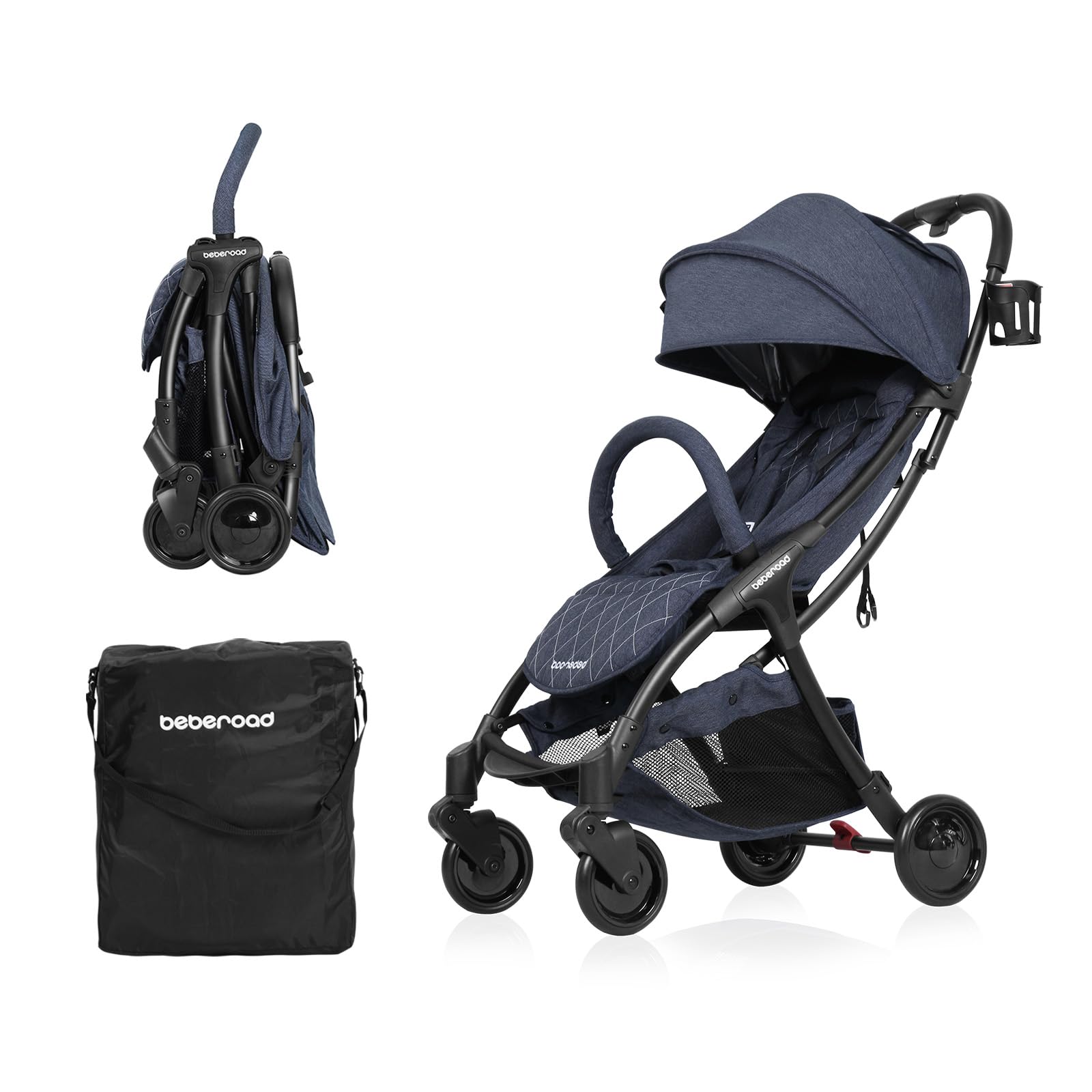 Beberoad Love lightweight travel stroller shows compact design for easy airport transport