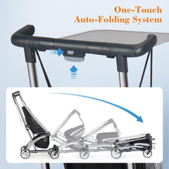 Beberoad Love R1 converted to a single stroller for airplane travel.