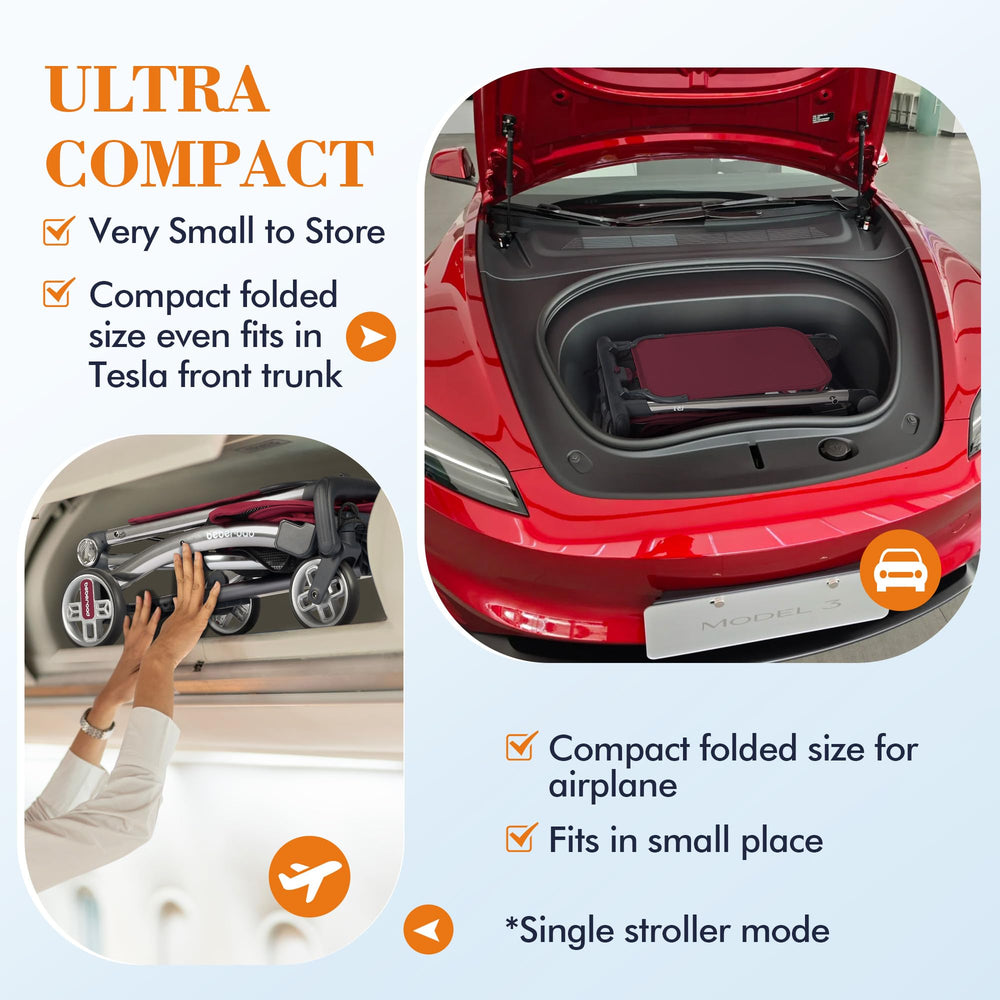 Beberoad Love R1 two-in-one design adapts to growing families during trips.