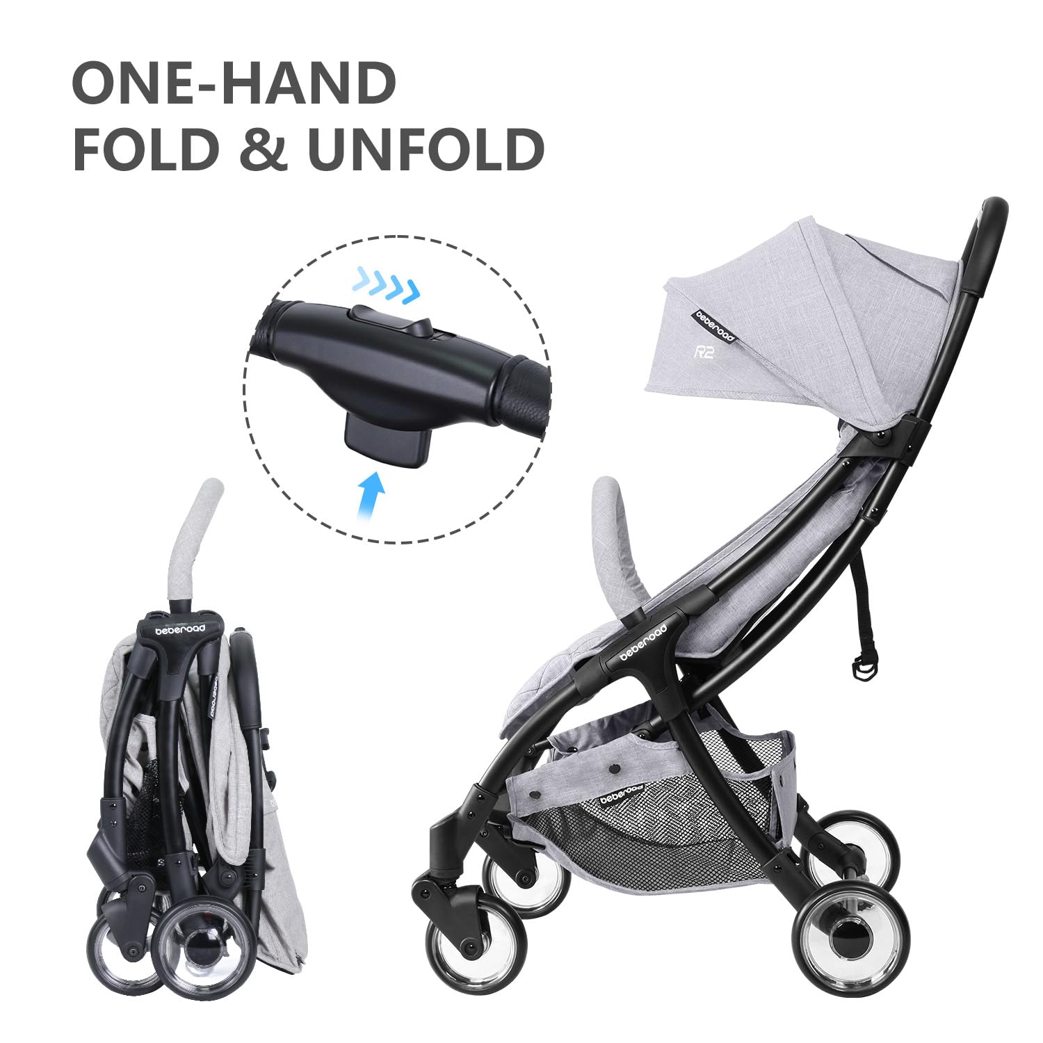 Beberoad Love R2 stroller adjustable backrest for customizable comfort